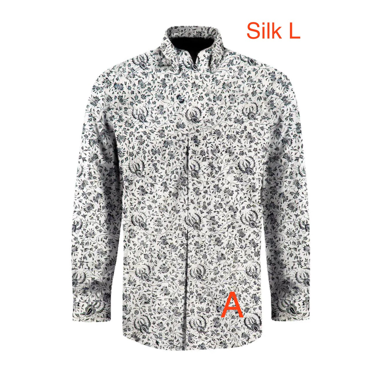 Hand woven silk hand drawn batik long sleeve shirt.