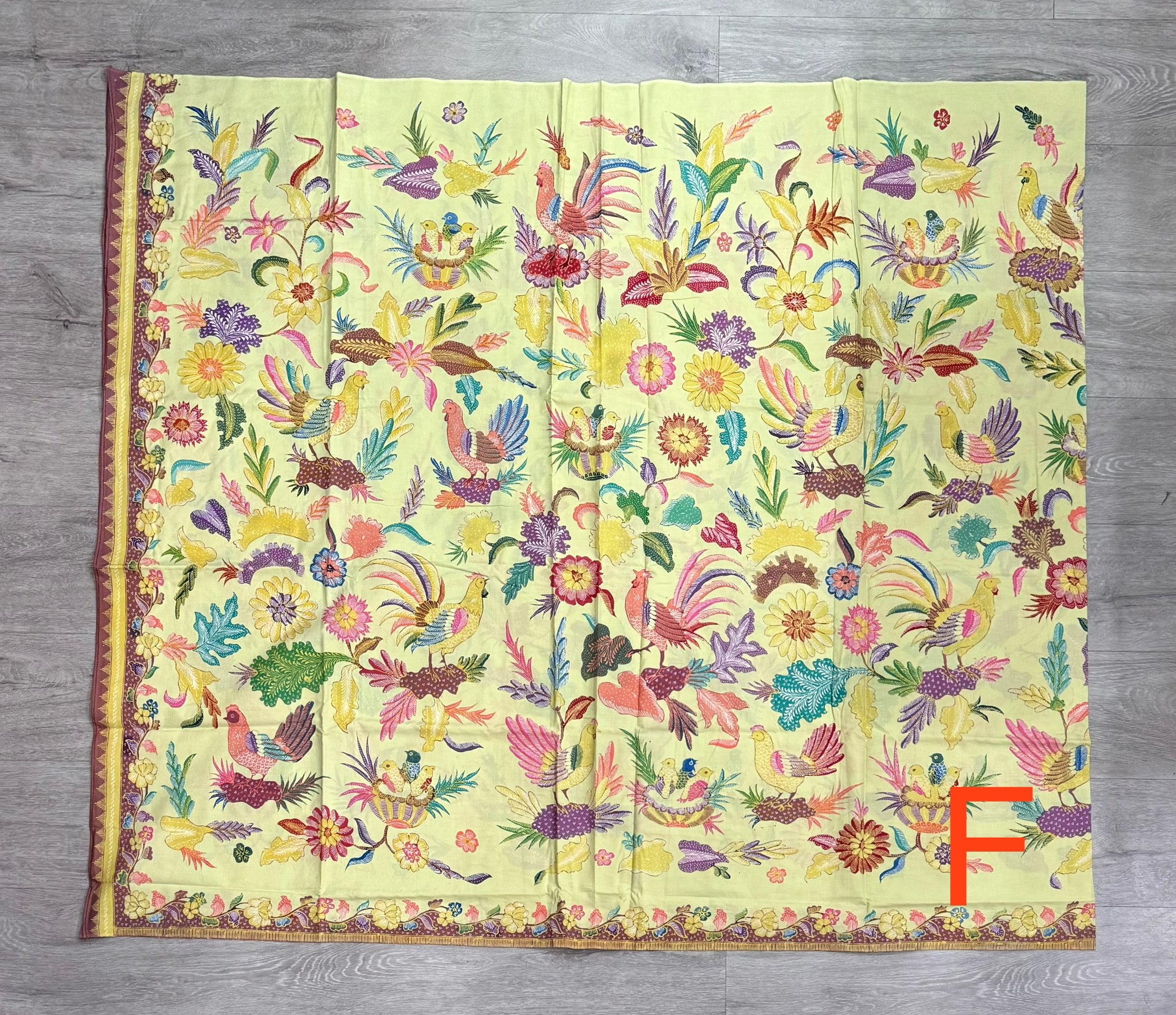 Hand drawn batik fabric