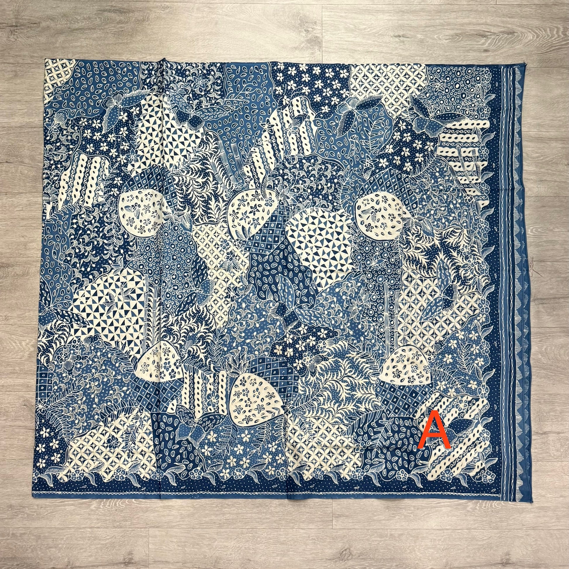 Hand drawn batik fabric