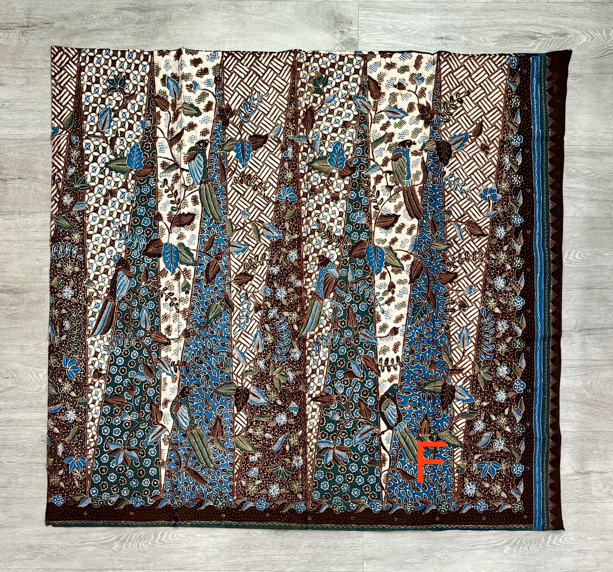 Hand drawn batik fabric