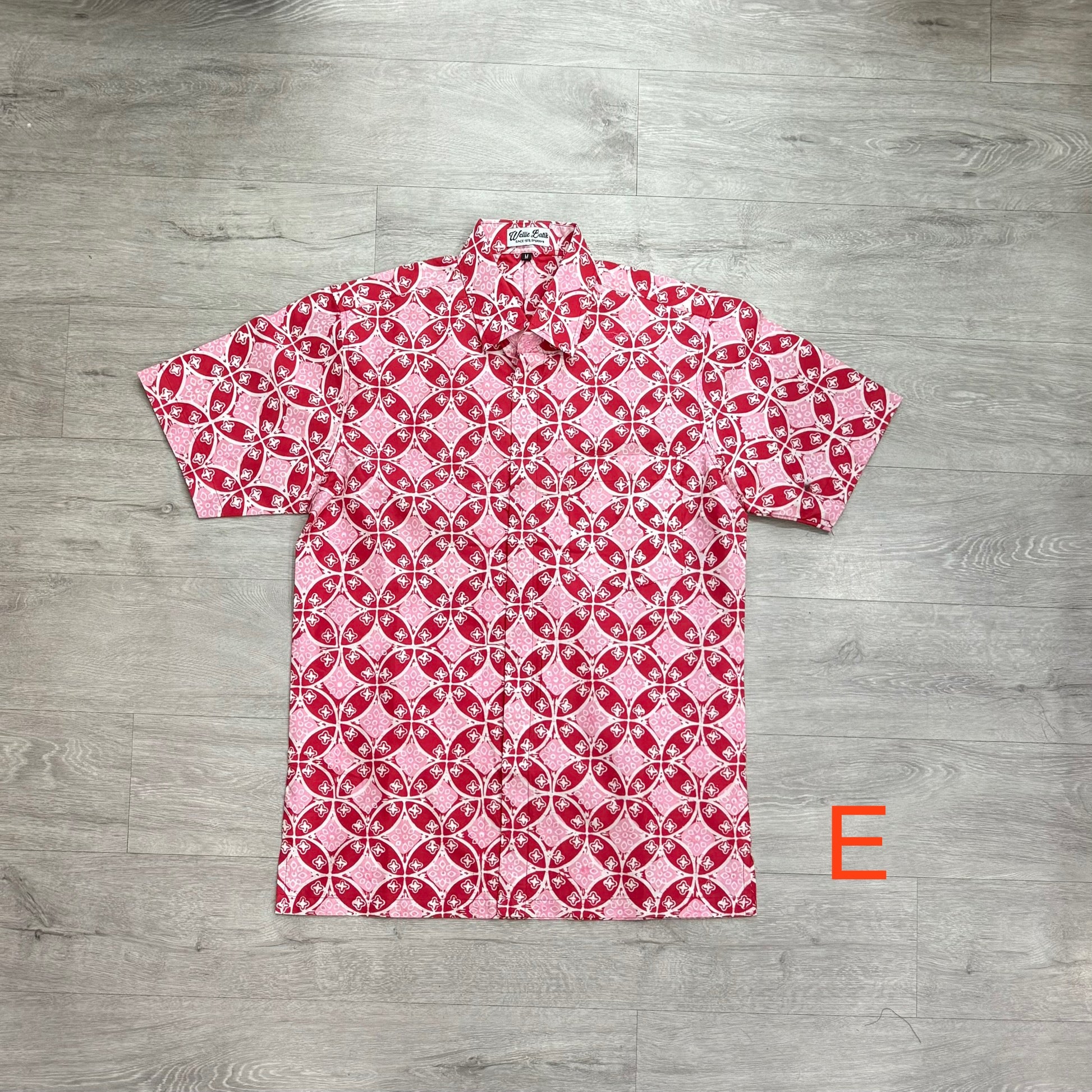 Hand stamped batik short sleeve shirts