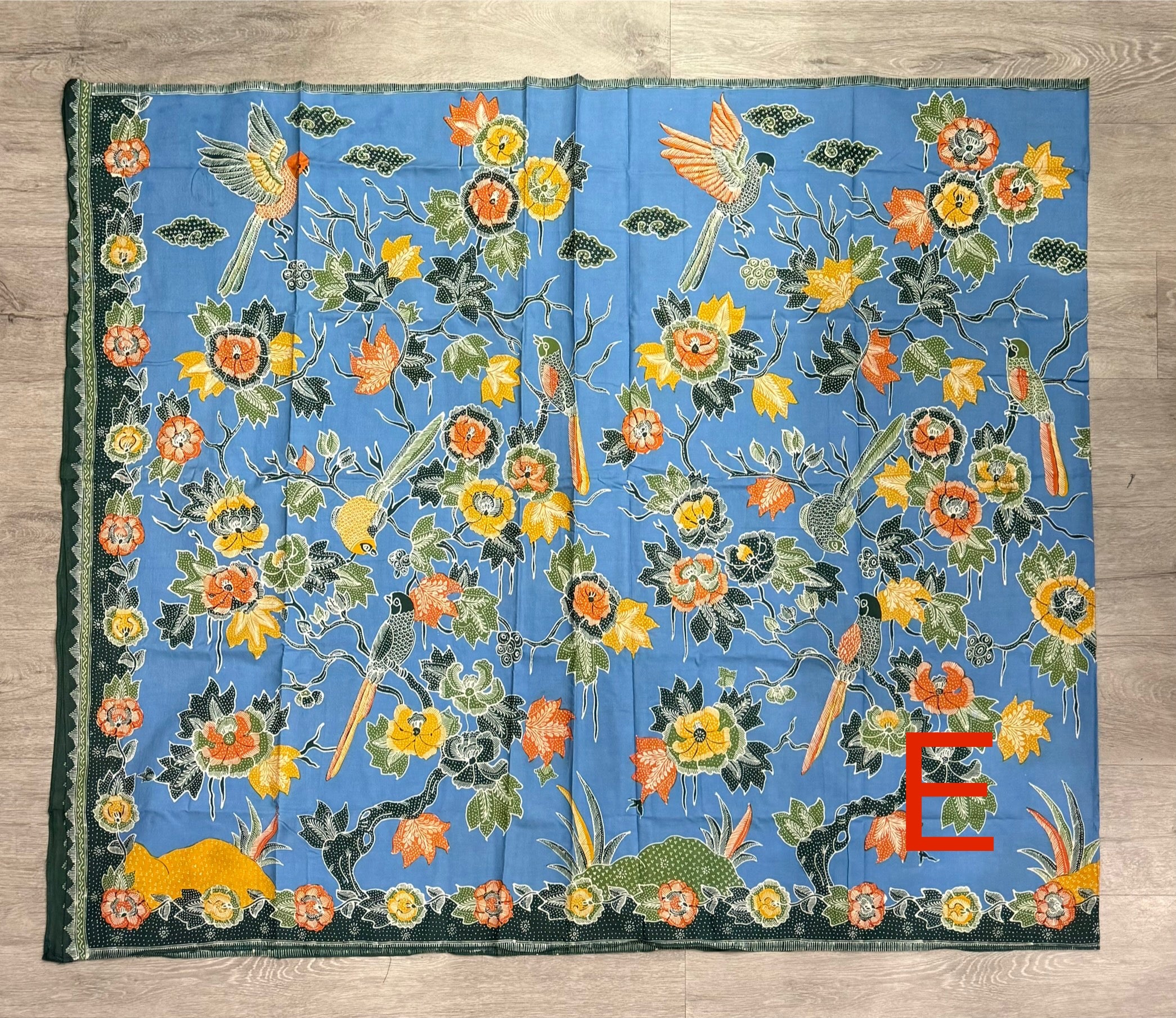 Hand drawn batik fabric