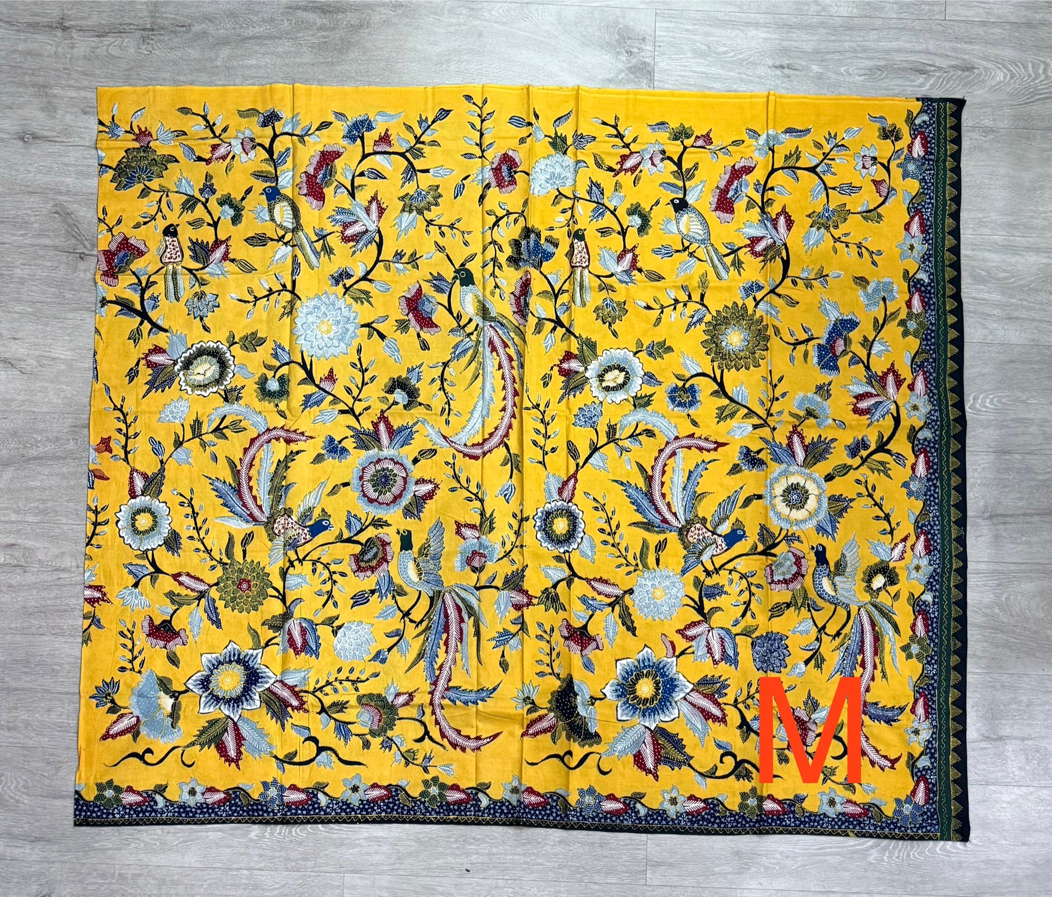 Hand drawn batik fabric