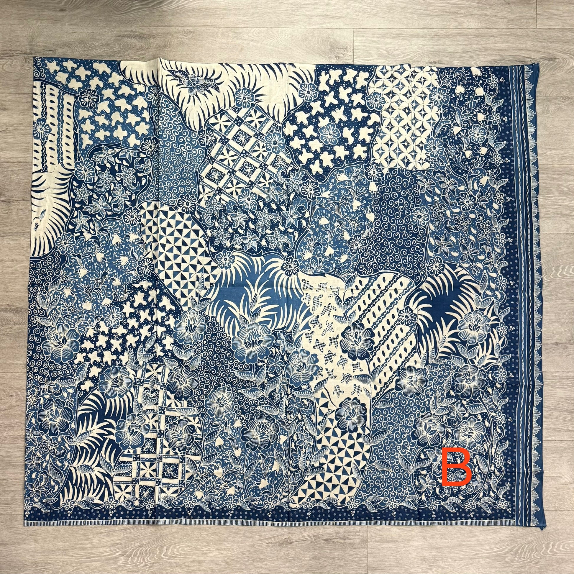 Hand drawn batik fabric