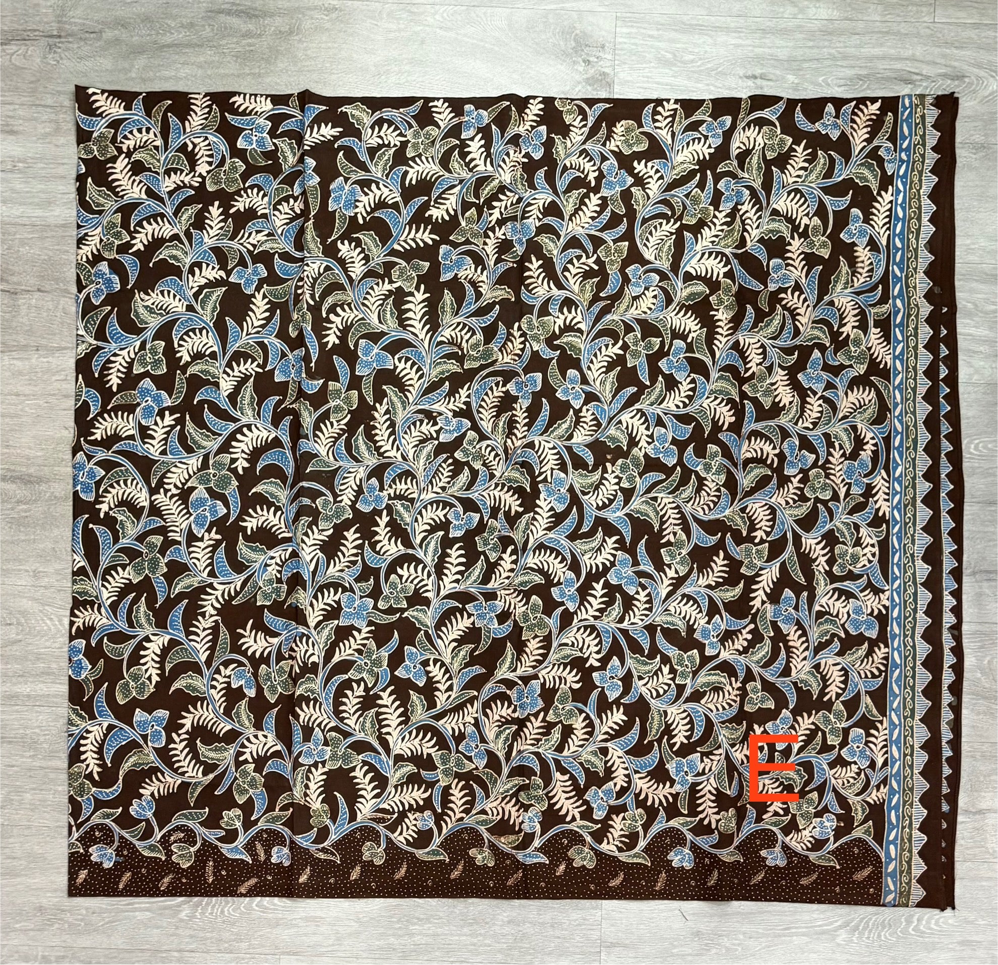 Hand drawn batik fabric