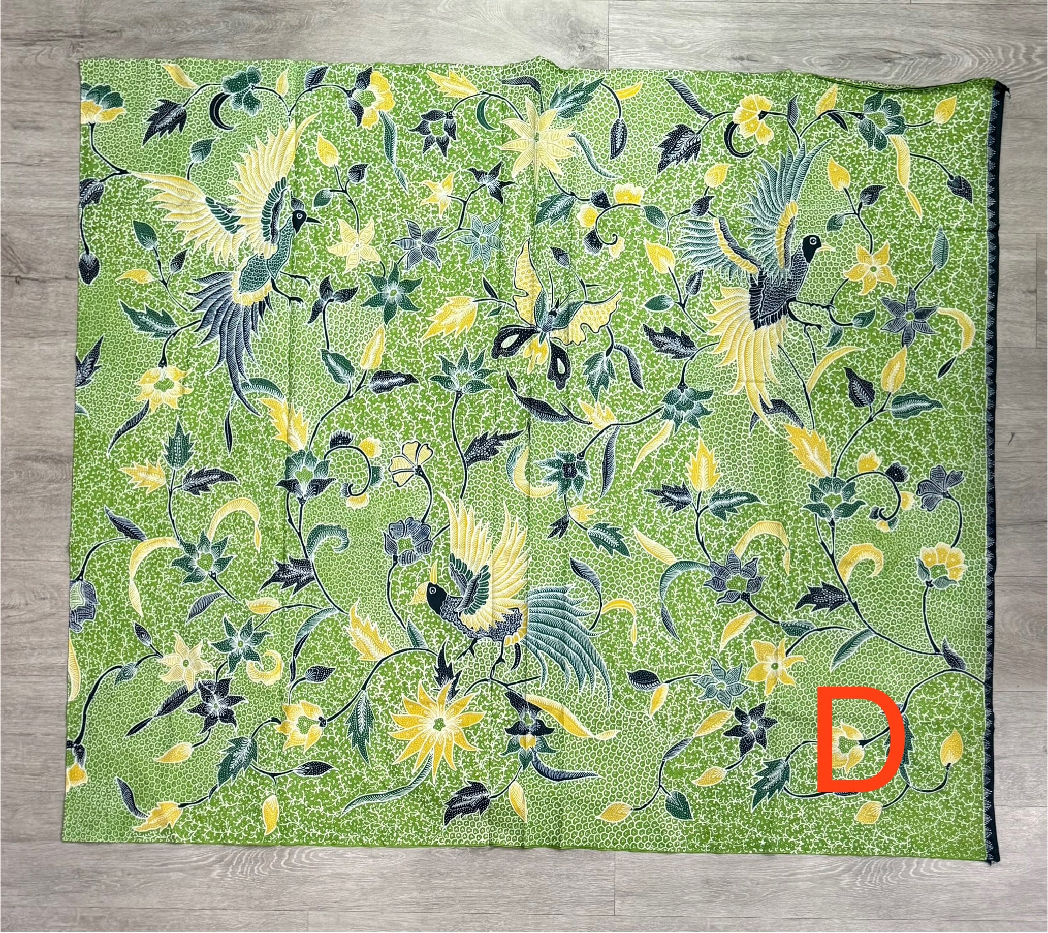 Hand drawn batik fabric