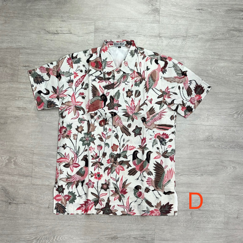 Hand drawn batik short sleeve shirts
