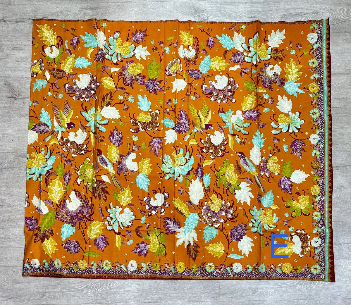 Hand drawn batik fabric
