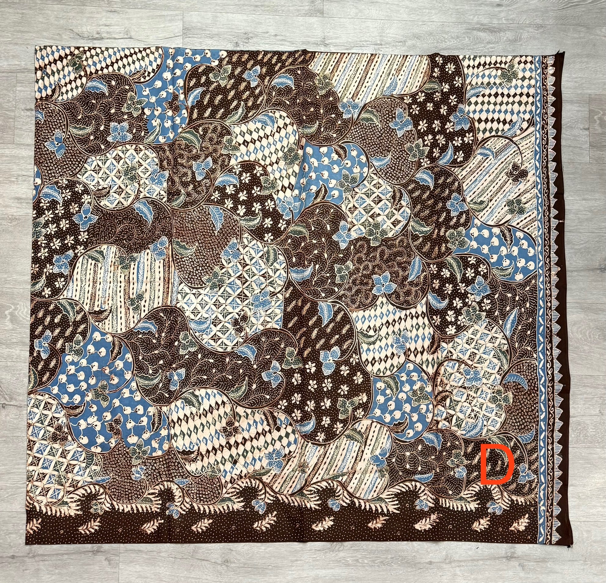 Hand drawn batik fabric