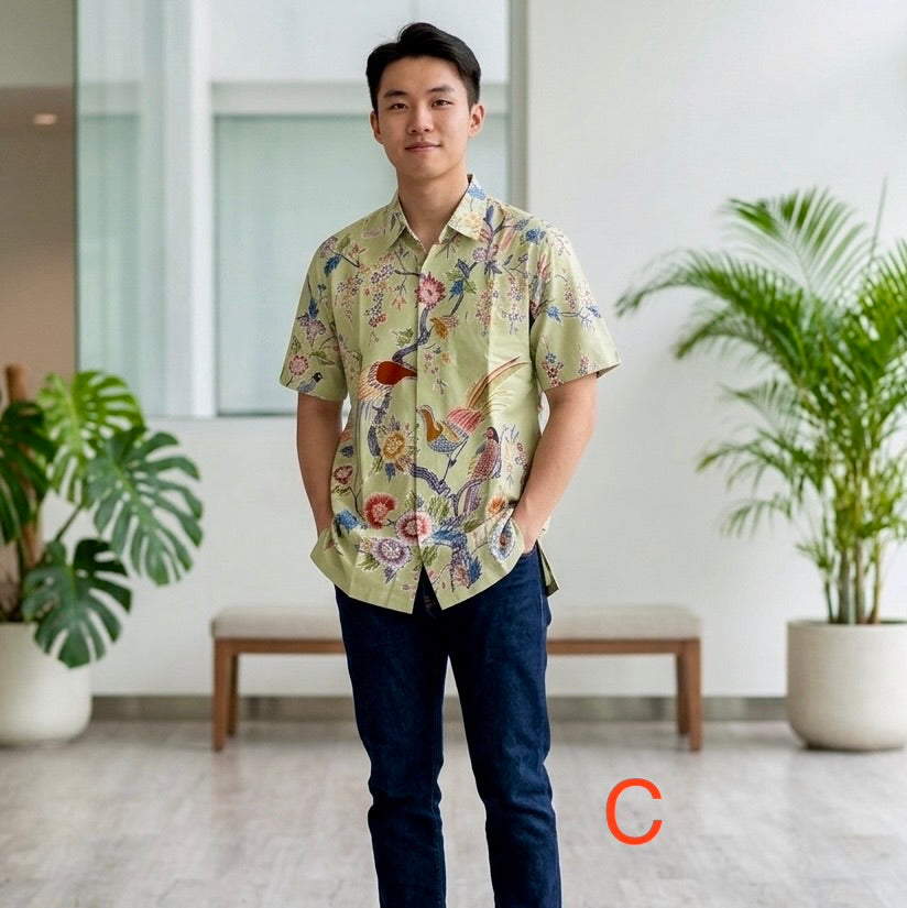 Hand drawn short sleeve shirt ( L size )