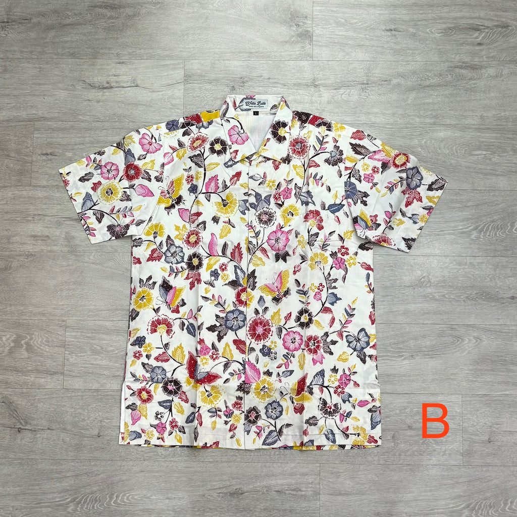 Hand drawn batik short sleeve shirts