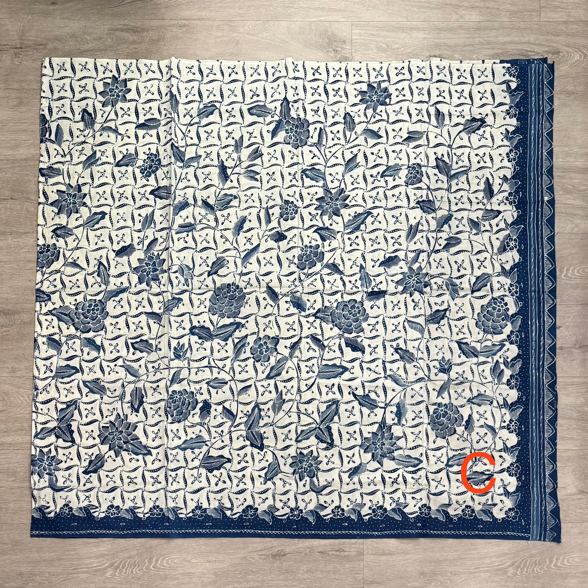 Hand drawn batik fabric