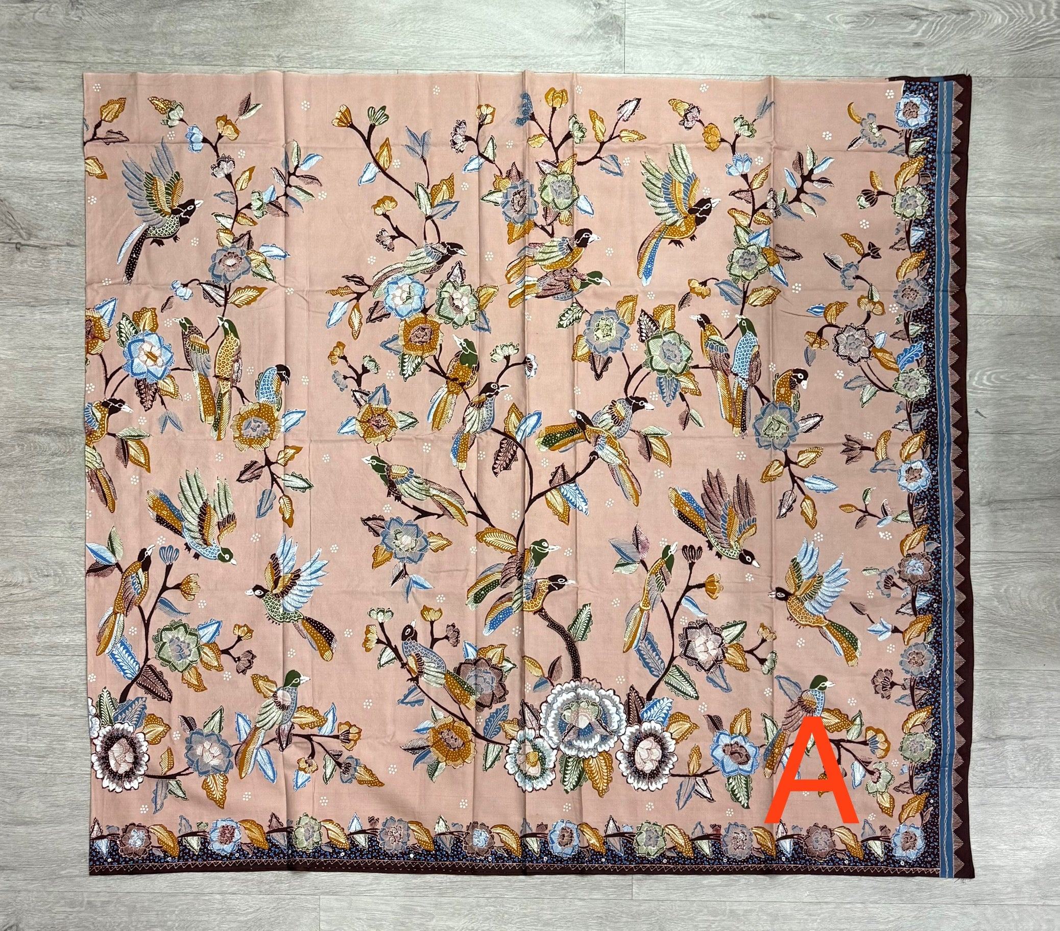Hand drawn batik fabric