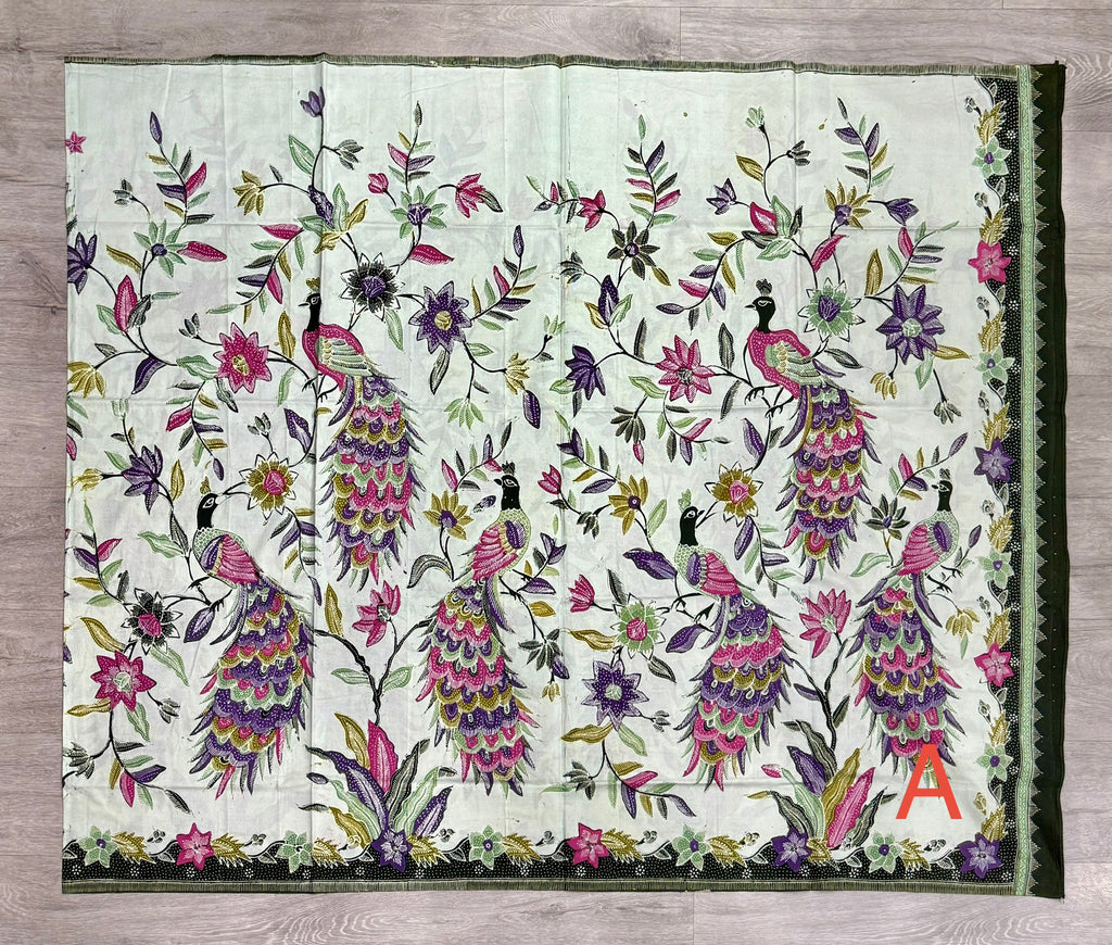 Hand drawn batik fabric