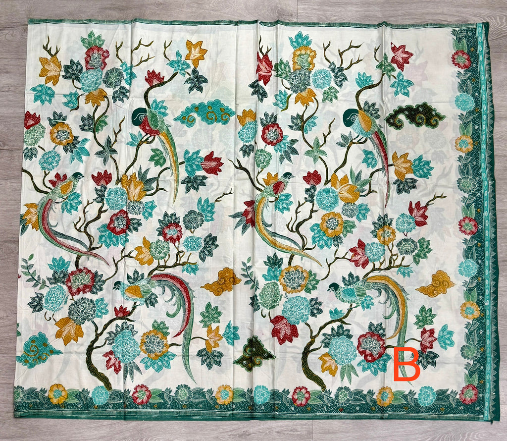 Hand drawn batik fabric