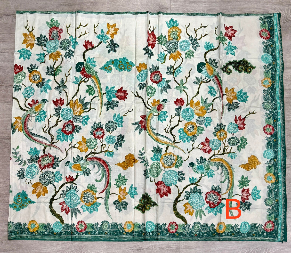 Hand drawn batik fabric
