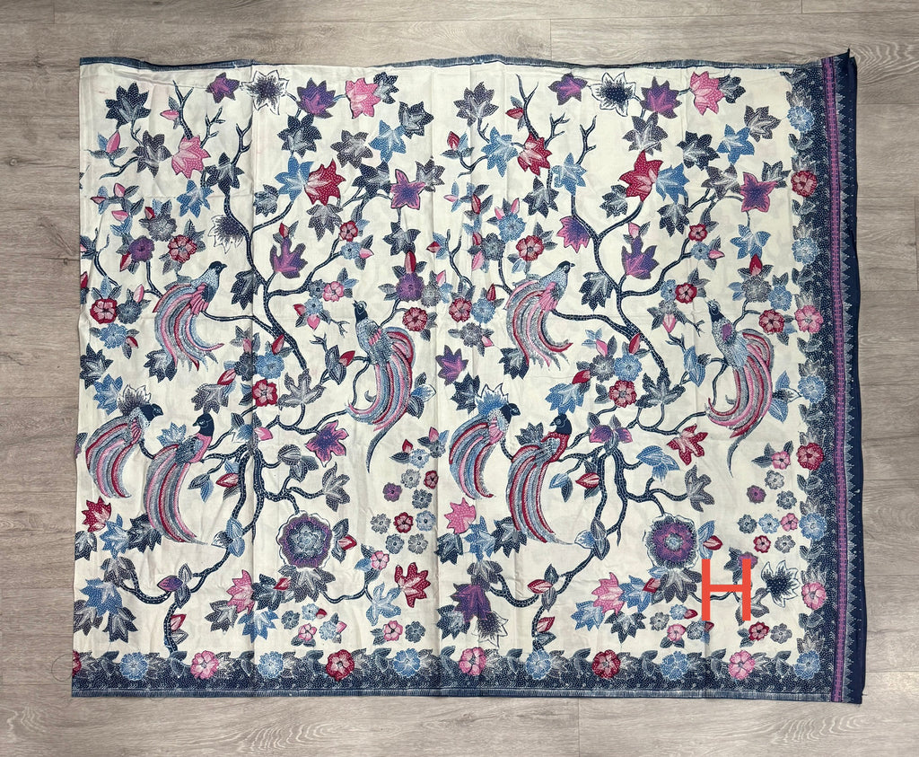 Hand drawn batik fabric