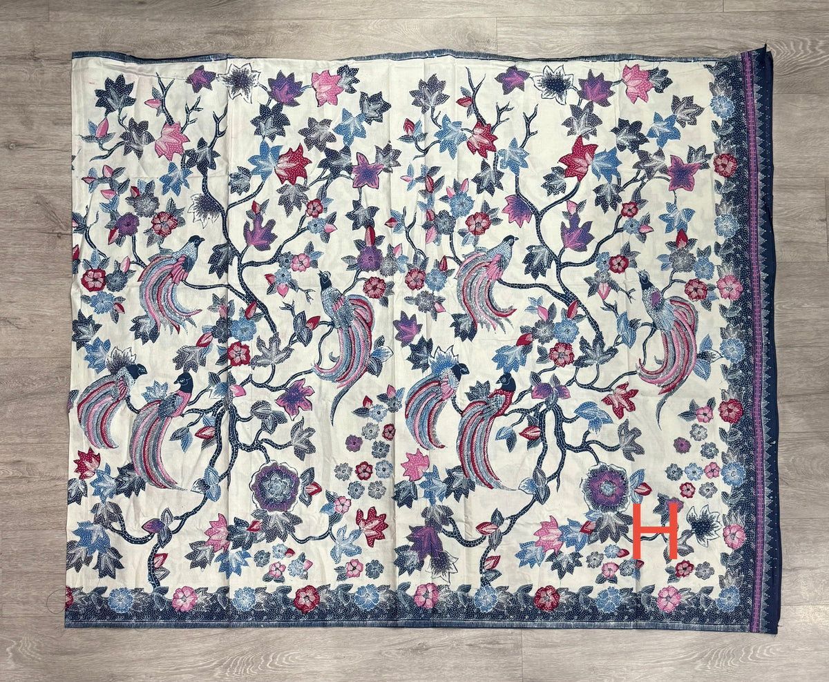 Hand drawn batik fabric