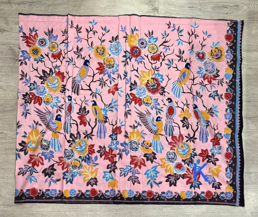 Hand drawn batik fabric