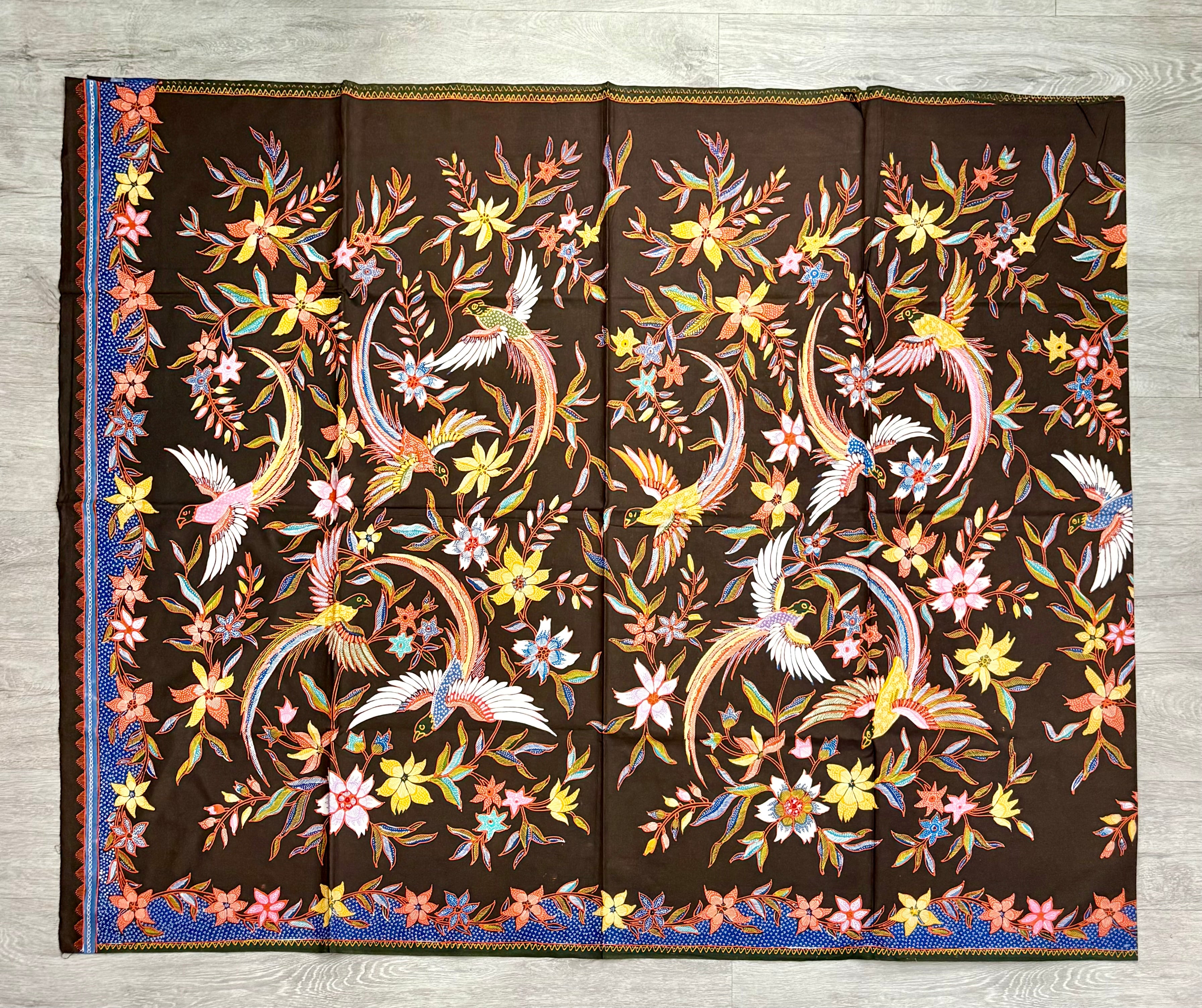 Hand drawn batik fabric