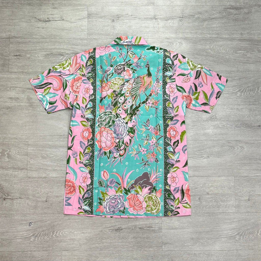 Batik hand drawn short sleeve shirt ( size M )