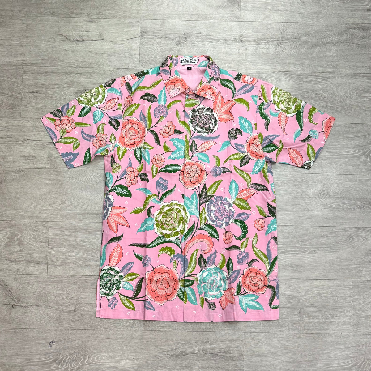 Batik hand drawn short sleeve shirt ( size M )