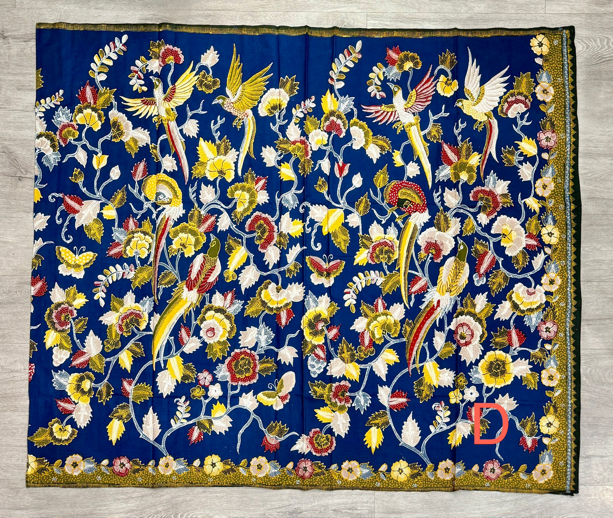 Hand drawn batik fabric