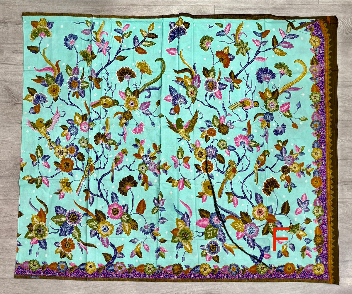 Hand drawn batik fabric