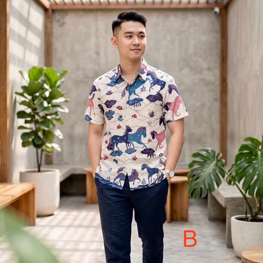 Hand drawn short sleeve shirt ( L size )
