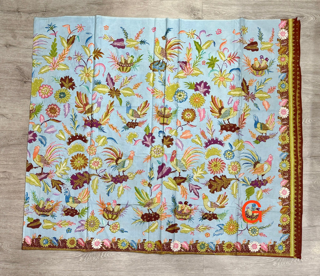 Hand drawn batik fabric