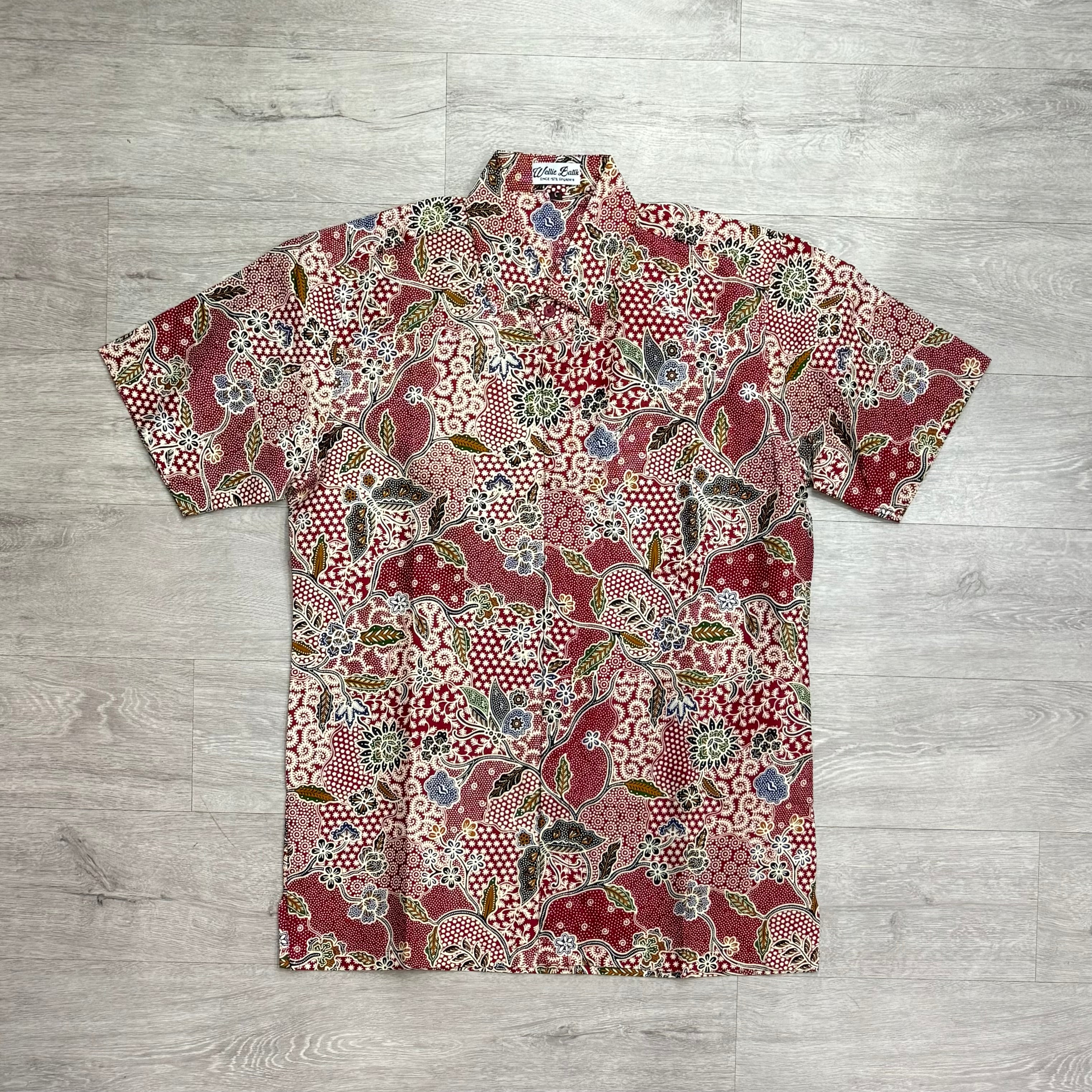 Batik print short sleeve shirts