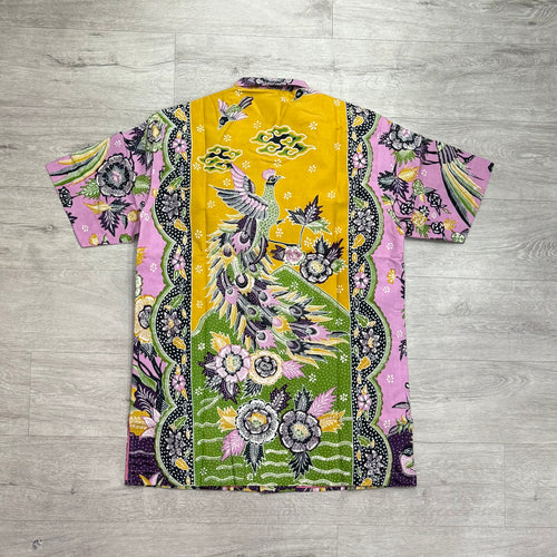 Batik hand drawn short sleeve shirt ( size M )