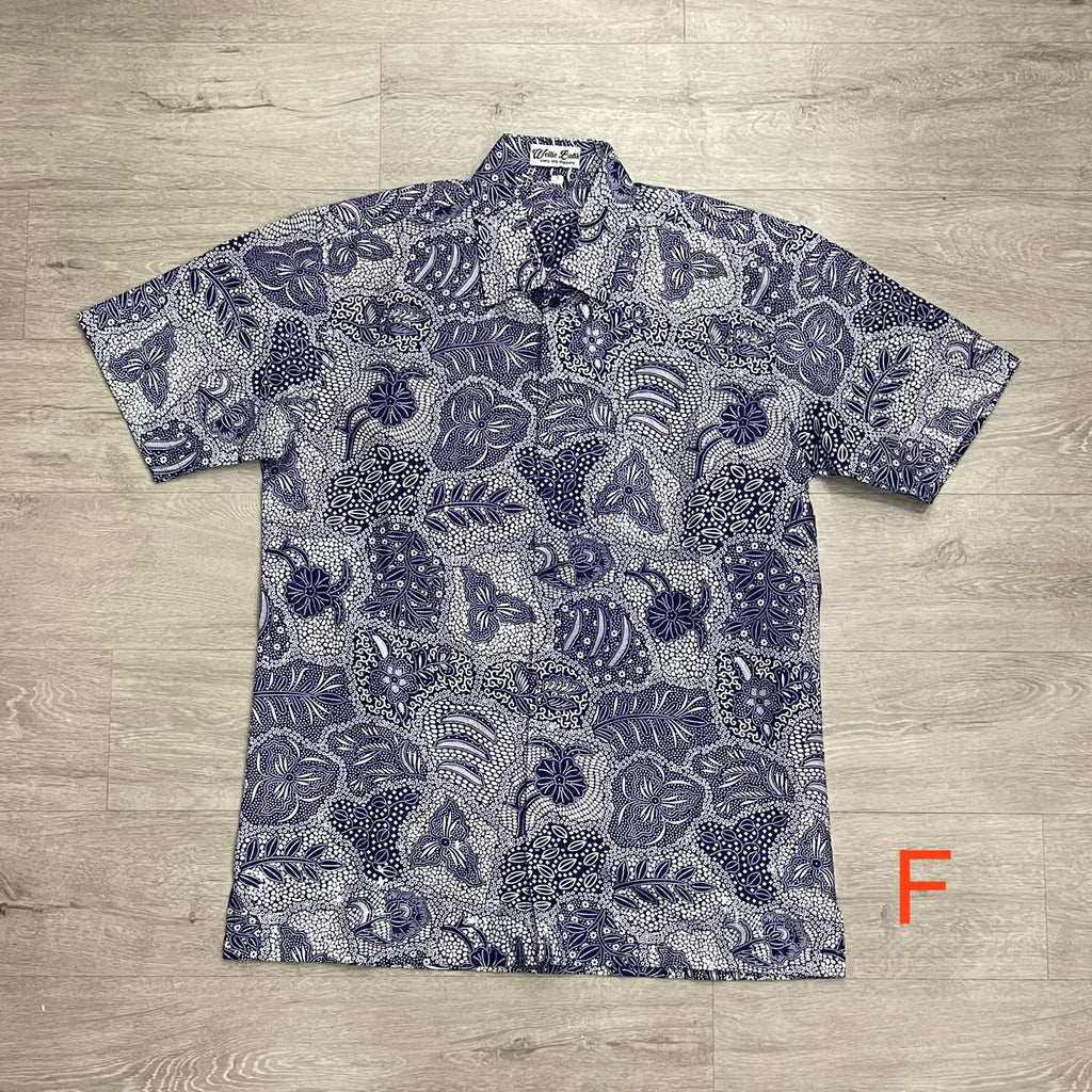 Batik print short sleeve shirts
