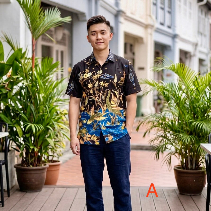 Hand drawn short sleeve shirt ( L size )